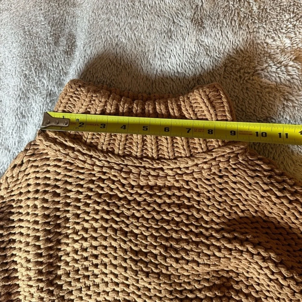 Free People Warm Brown Turtleneck Sweater